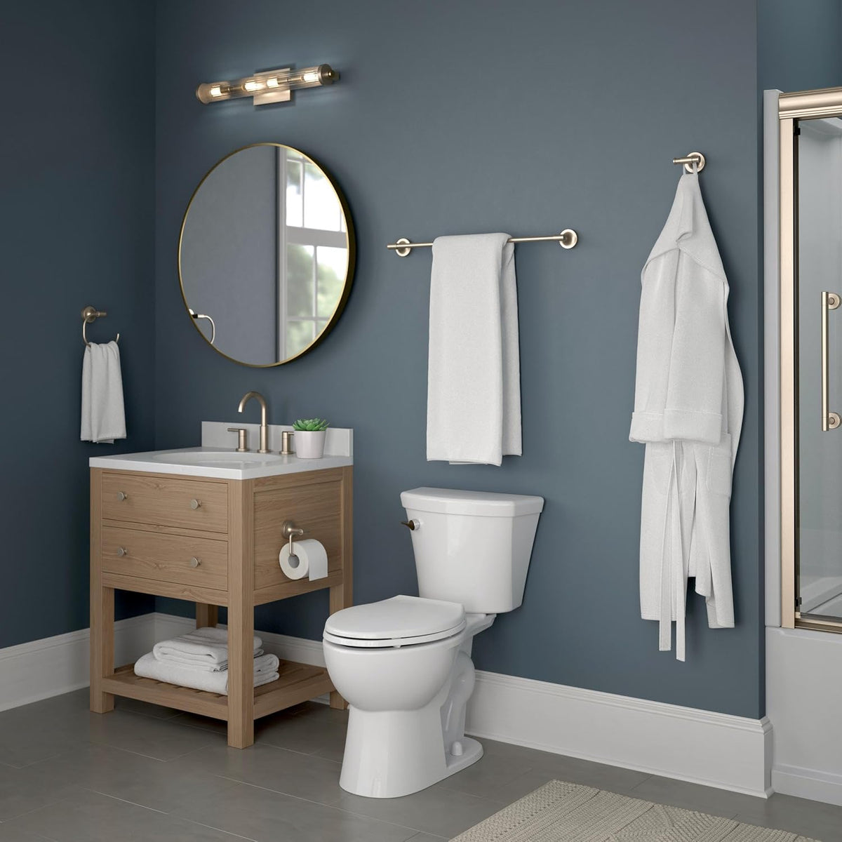 Franklin Brass Voisin (1-Pack) 24" Towel Rack for Bathroom, Satin Nickel Towel Bar for Bathroom Wall Towel Holder Rod Wall Mounted Bathroom Accessories VOI24-SN