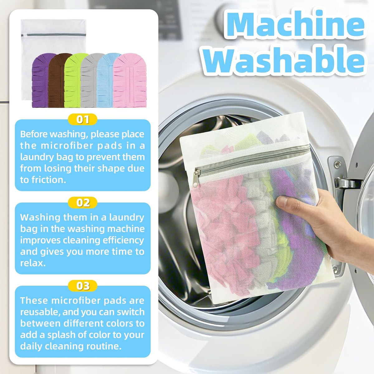 Reusable Duster Refills, Washable Duster for Swiffer (6 PCS)