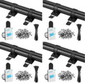 100Pcs Adhesive Cable Management Clips with 50Pcs Zip Ties, Adjustable Nylon Cable Strap Ties Wire Clips Clamps Organizer with Strong Adhesive Tape, Extra Screw & Hole - 3.55 Inch Black (Pack of 4)