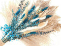 Real Blue Boho Decor Pampas Grass and Babys Breath, Eucalyptus Bouquet
