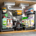 Sevenblue 3-Pack Under Sink Organizer, 2-Tier Pull-Out Cabinet Organizer