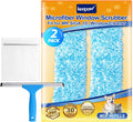 KEEPOW 10" Microfiber Window Scrubber Refill Compatible with MR.SIGA 2 Pack