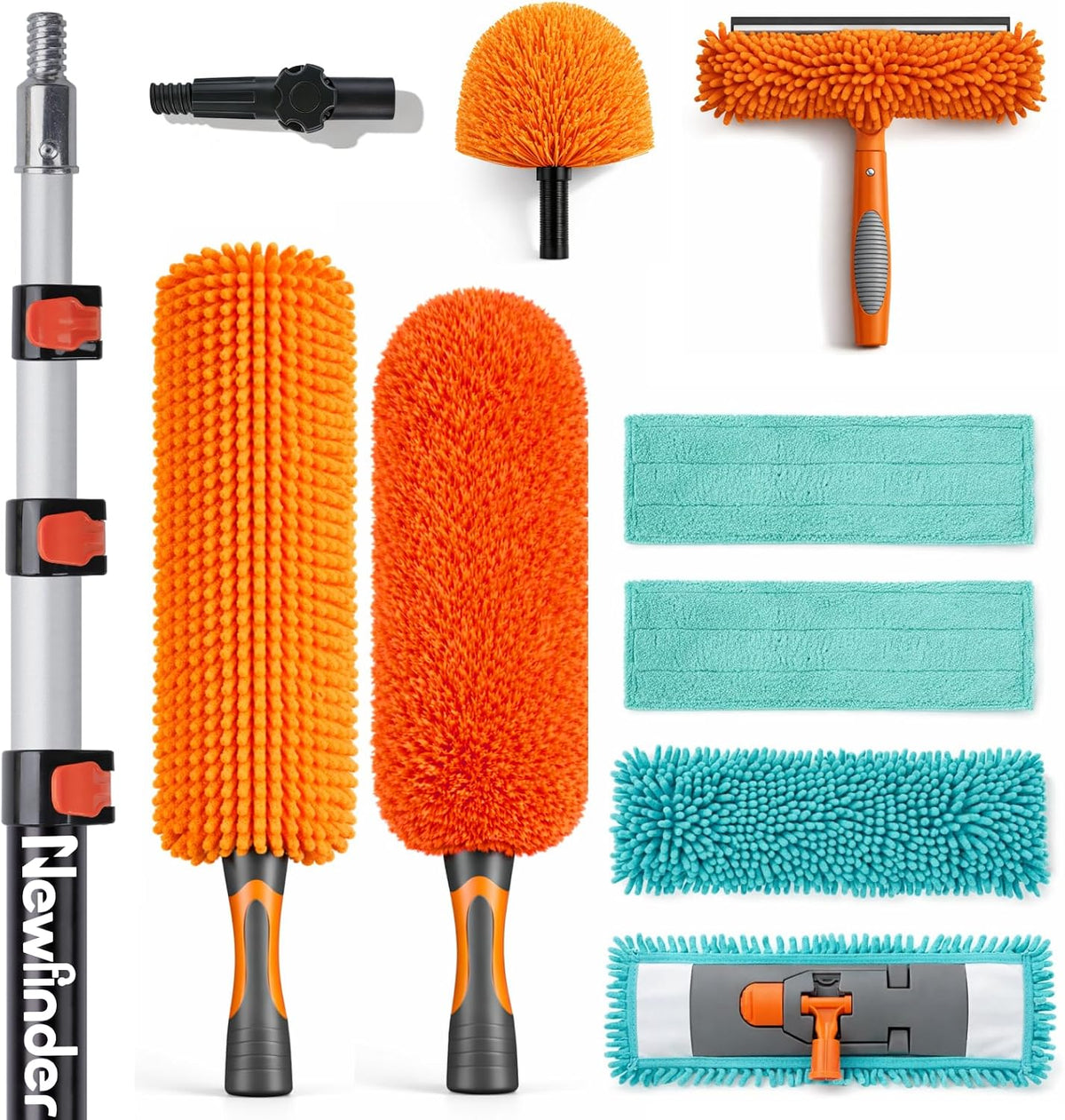 20FT High Ceiling Duster Kit, High Reach Duster with 4-12FT Extension Pole