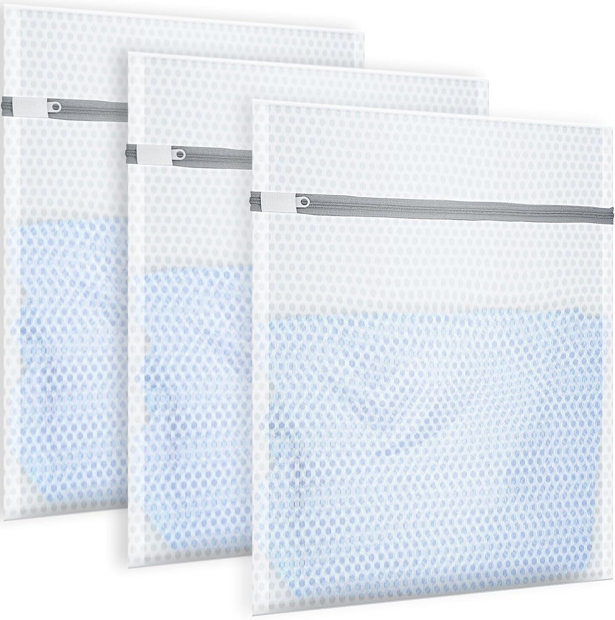 3Pcs Honeycomb Mesh Laundry Bags for Delicates, 12 x 16 inches Lingerie Bags for Washing Delicates(3 Medium)
