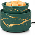 PALANCHY Green Wax Melt Warmer for Scented Wax with Gold Lightning Accents