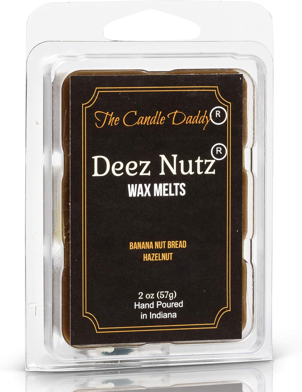 The Candle Daddy Deez Nutz- Funny Banana Nut Bread Scented Melts- Maximum Scent Wax Cubes/Melts- 1 Pack -2 Ounces- 6 Cubes