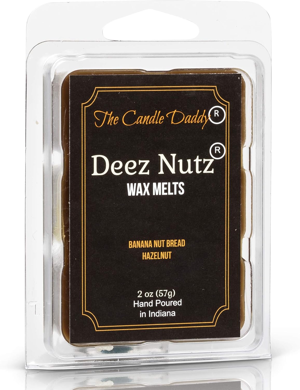 The Candle Daddy Deez Nutz- Funny Banana Nut Bread Scented Melts- Maximum Scent Wax Cubes/Melts- 1 Pack -2 Ounces- 6 Cubes