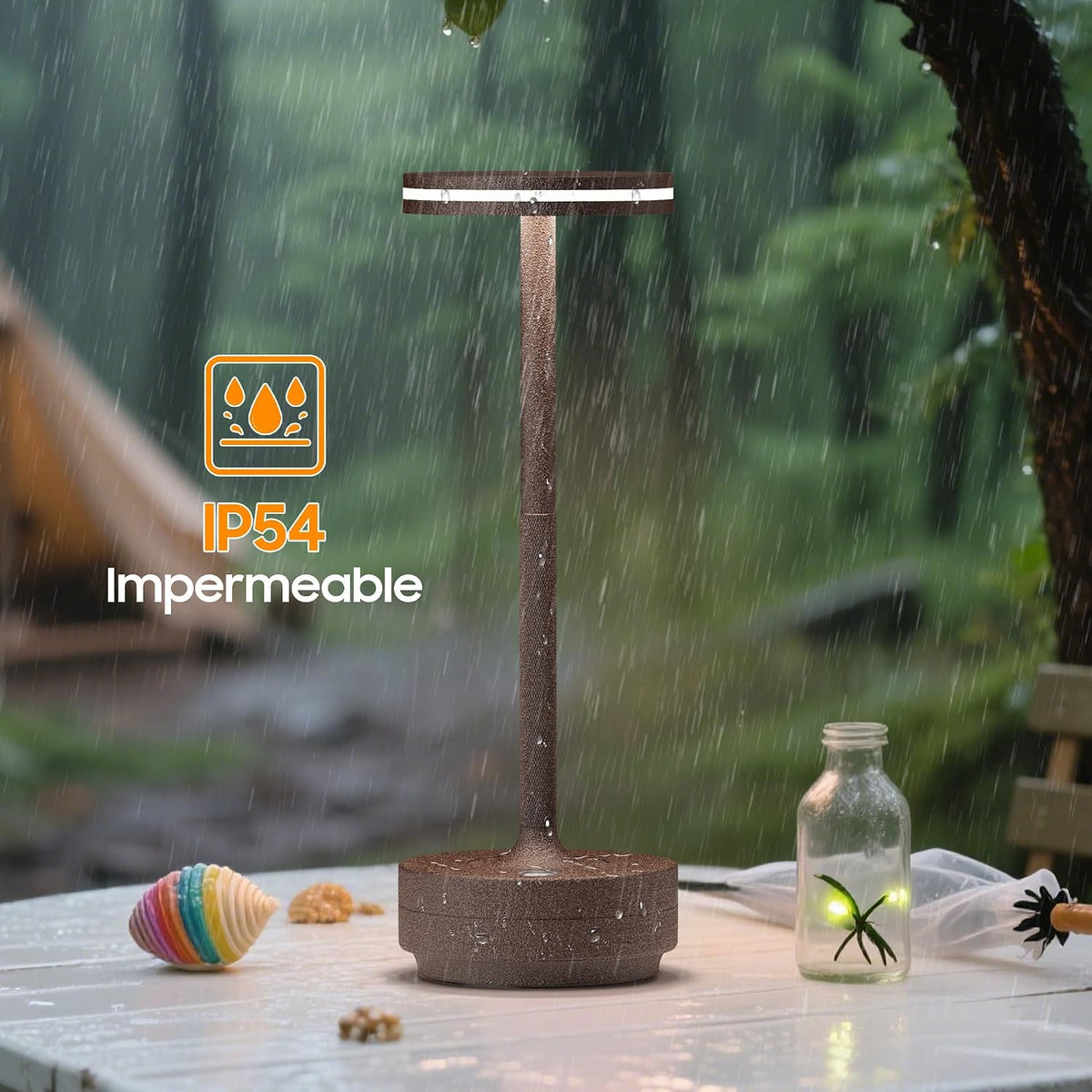 Hapfish 2 Pack Rechargeable Table Lamps,5000mAh Battery Powered Lamp