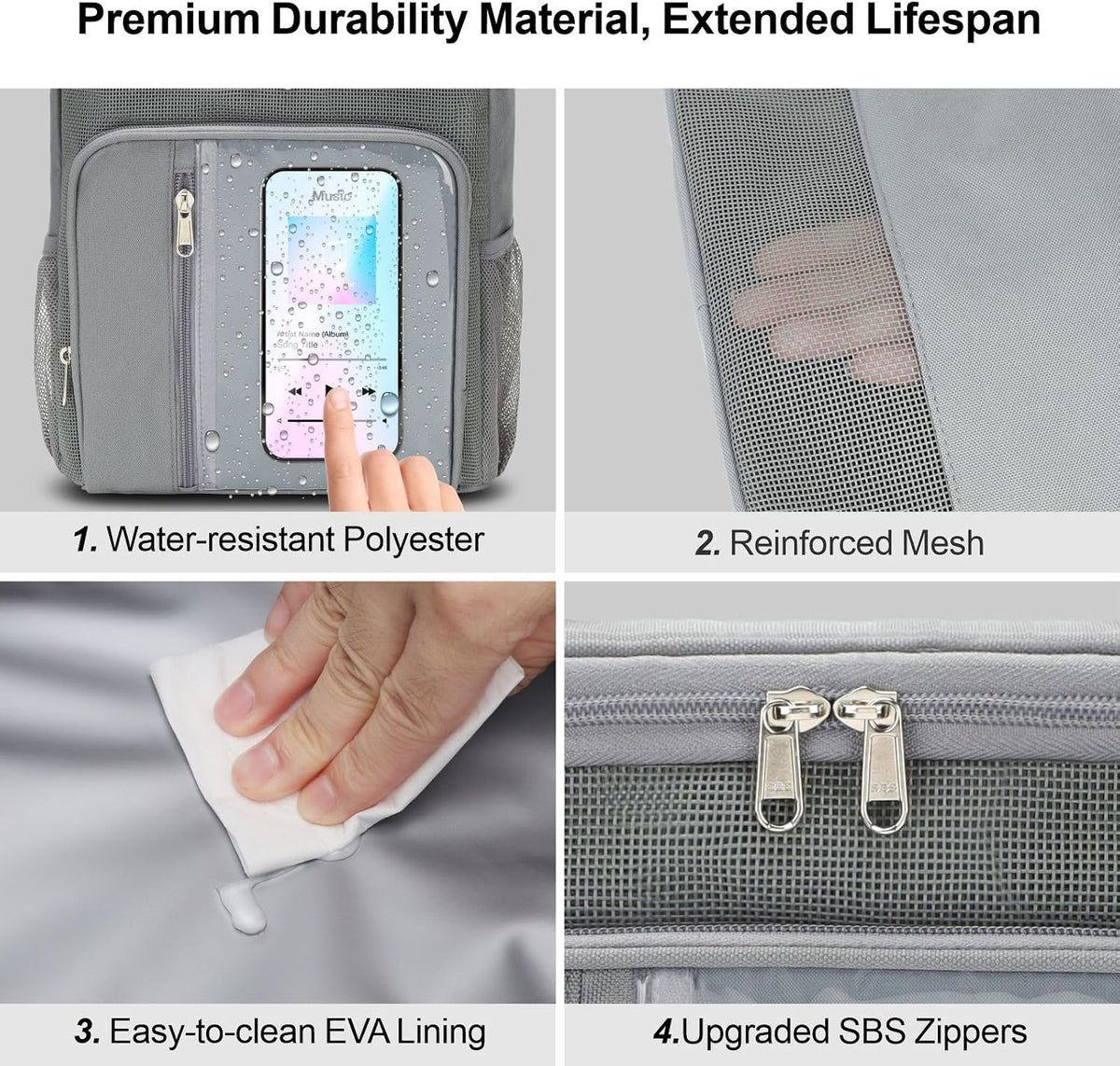 F-color Shower Caddy Portable for Dorm - Shower Bag Fits Full-Size Bottles