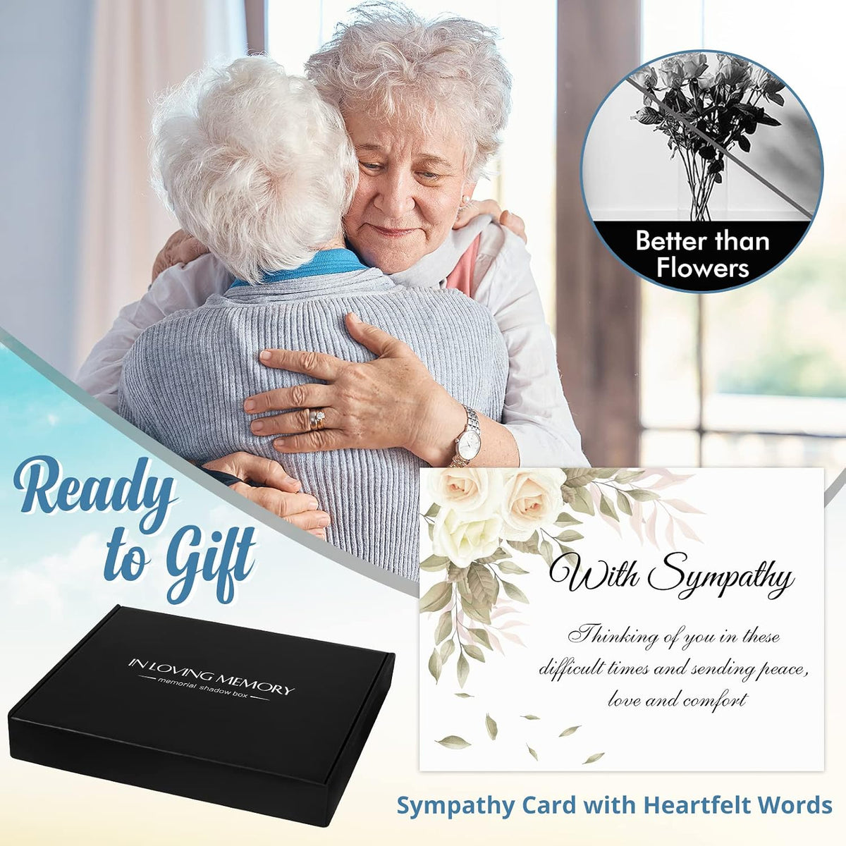 Memorial Gifts LED Shadow Box Sympathy Gift Condolences Grief Butterfly
