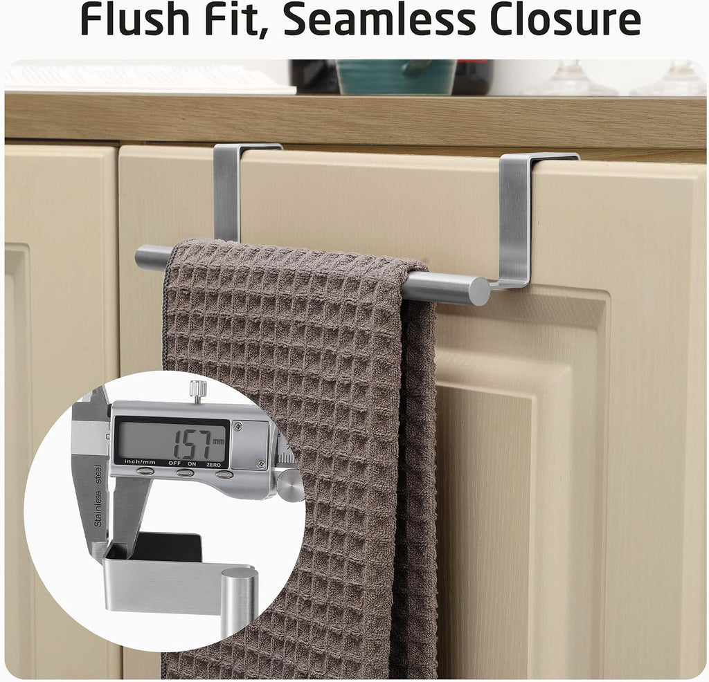 KES Over The Cabinet Door Towel Rack, Kitchen Towel Holder, 2 Pack