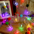ChiRee 9.85FT Colorful Butterfly String Lights with Pom Pom