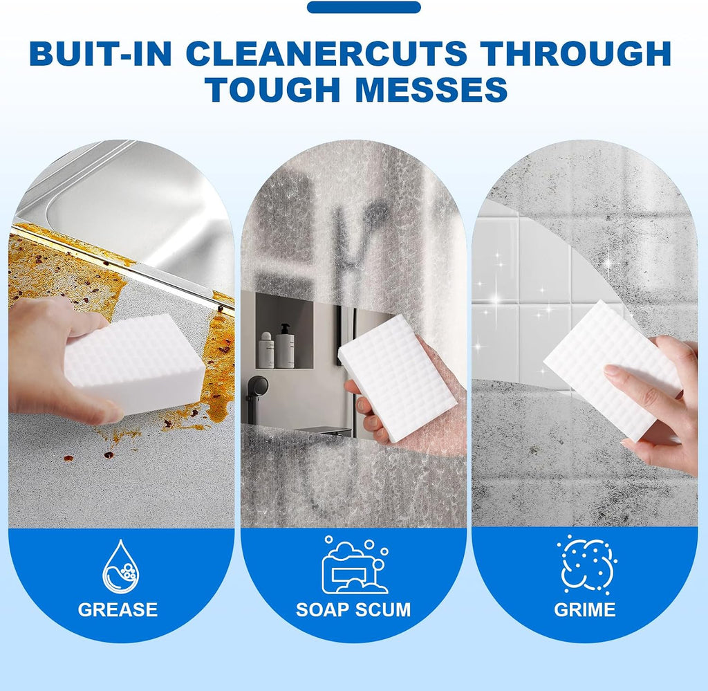 Extra-Thick Melamine Sponge Erasers, 3.94 x 2.76 x 1.18 in, 50 Count