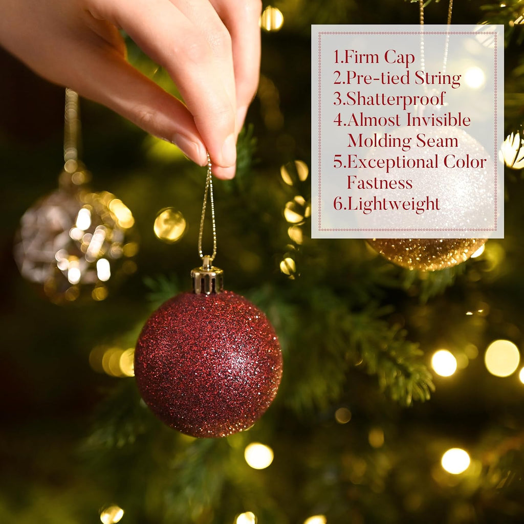 Valery Madelyn 50ct Christmas Tree Decorations Ball Ornaments 2 Inches