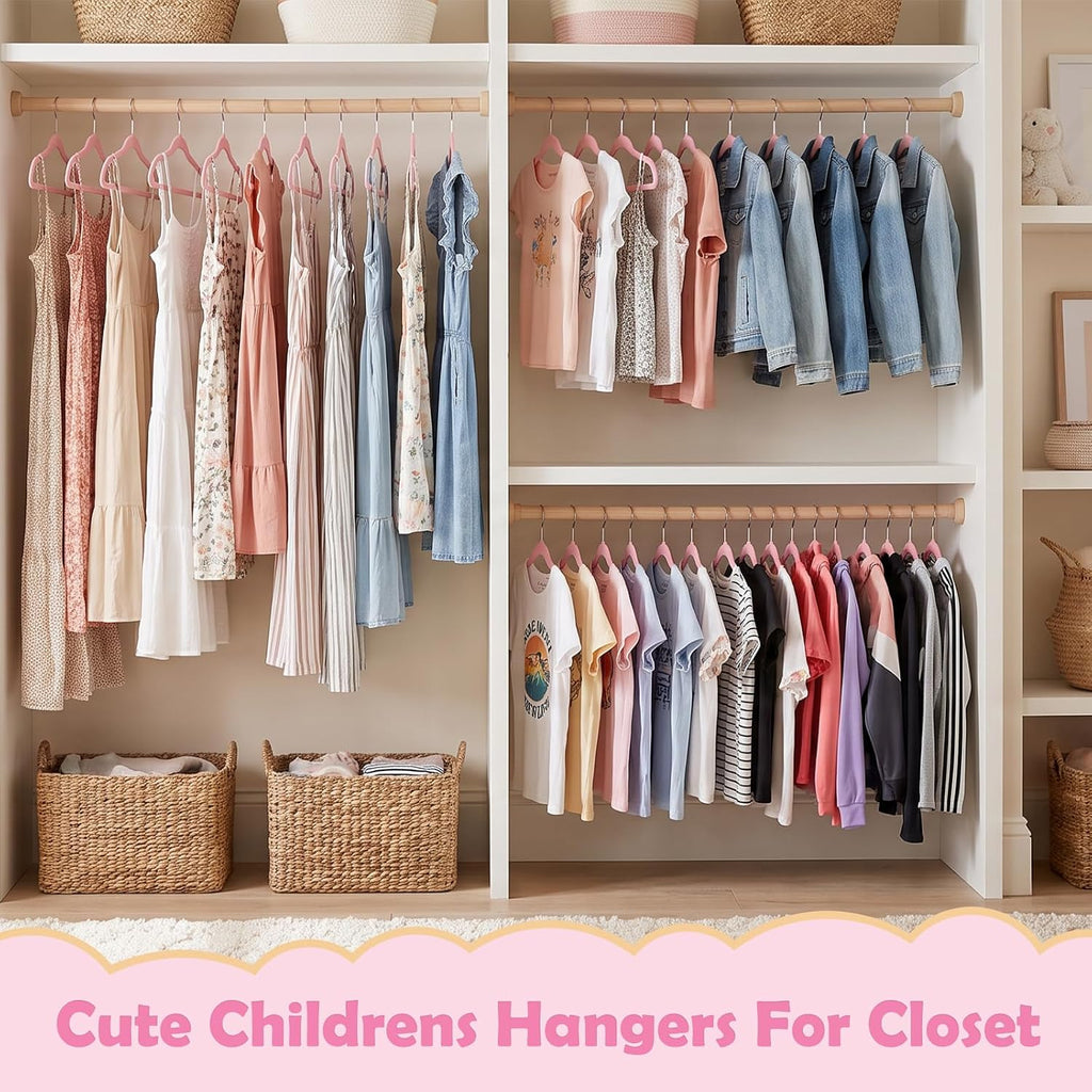 HOUSE DAY Velvet Kids Hangers 60 Pack, Premium Childrens Hangers for Closet