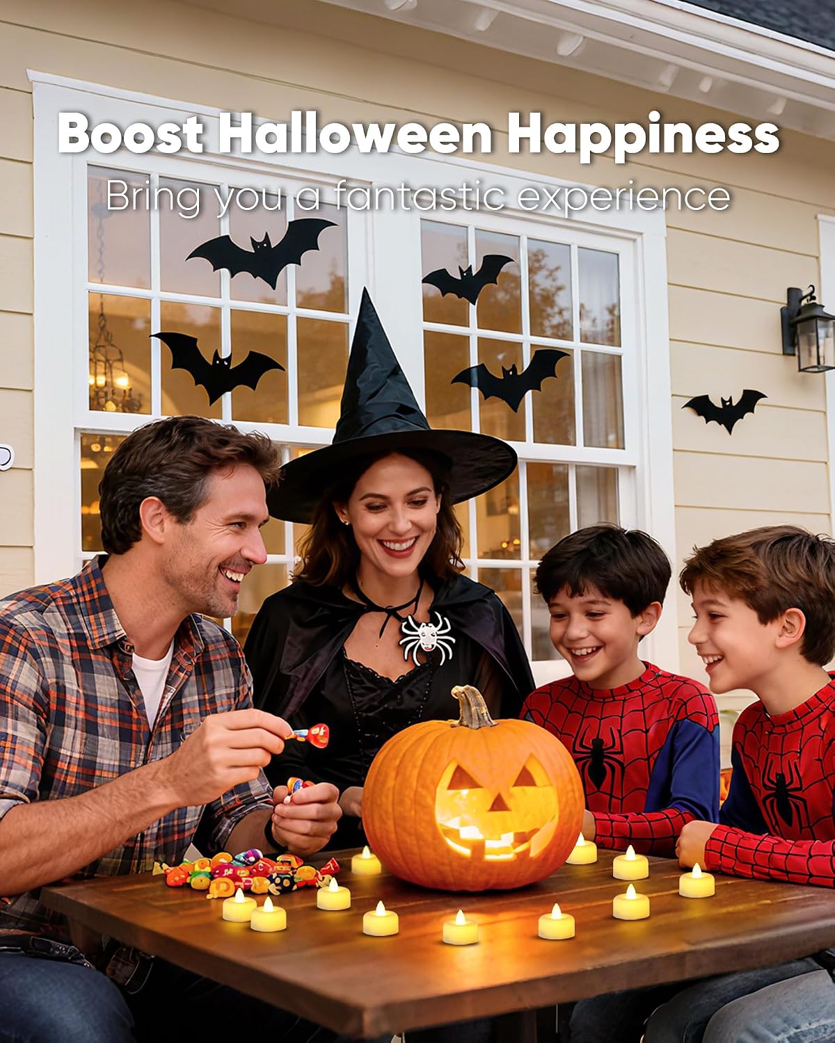 5plots Flameless Battery Operated Candles, 150 Pack Long Lasting LED Tealights, Realistic Votive Candles in Warm White Celebration for Halloween Wedding Christmas Party Home Decor, Ivory Base