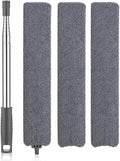 Retractable Gap Dust Cleaner with Extension Pole, Cleaning Tools with 3 Microfiber Dusting Cloths, Extendable Long Handle Duster for Cleaning Under Refrigerator Furniture Appliance