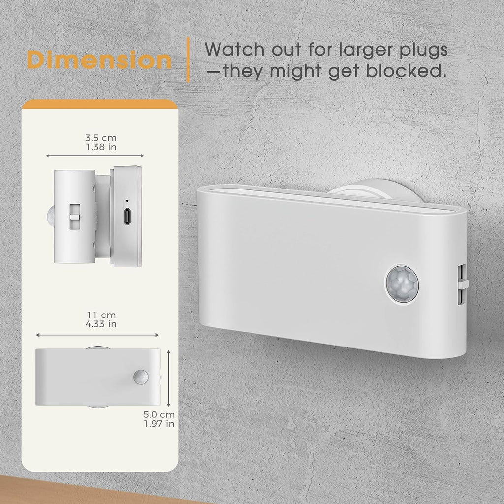Briignite Motion Sensor Stair Light Indoor,LED Night Lights Plug into Wall