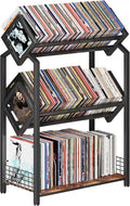 Homeiju 3-Tier Vinyl Record Storage Holder with Dividers