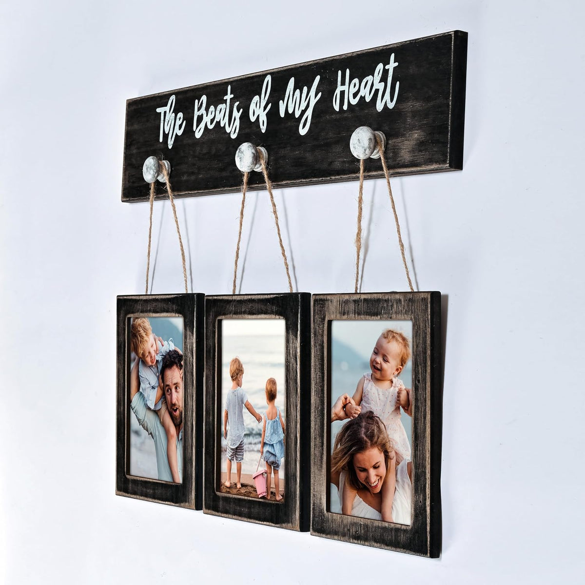 4X6 Picture Frames Collage for Wall Farmhouse Rustic Black Photo Frame