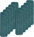 Replacement Mop Pads Fit for Rubbermaid Commercial 18" and 17" Mop - 10 Pack Wet & Dry Commercial Cleaning Reusable Refills Fit for Any Microfiber Flat System 18" and 17" - Green