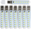 8pcs USB Light,Night Light Plug in,Small Led Light Stick(White)