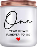 1 Year, 1th, One Year, First Anniversary Candles Gifts for Him Her Couple