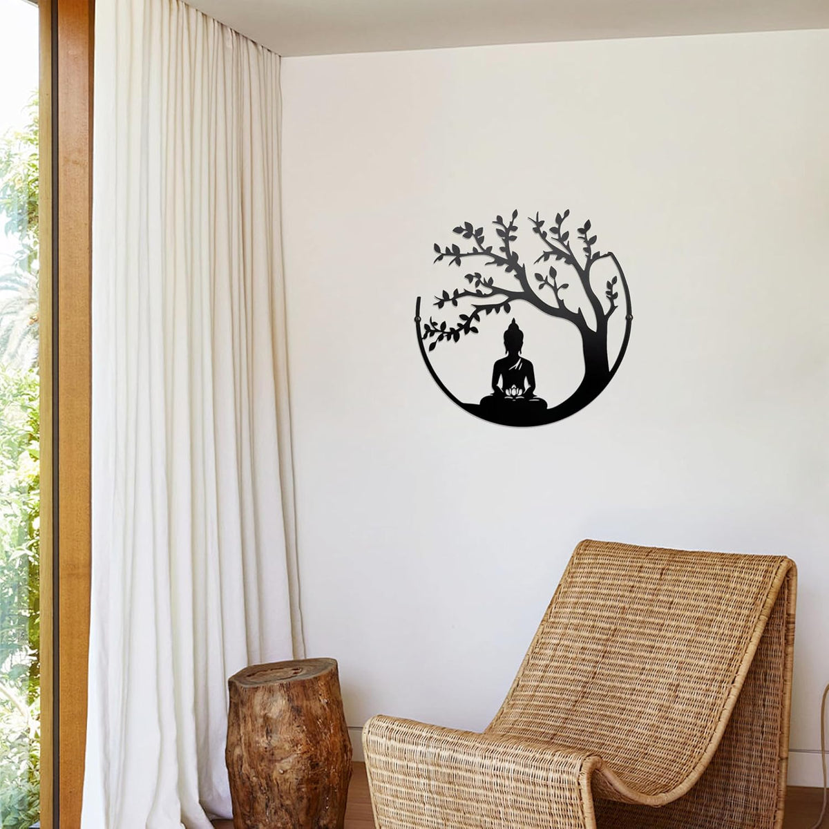 Slagindeco Metal Tree Of Life And Buddha Wall Art, Zen And Spiritual Decor