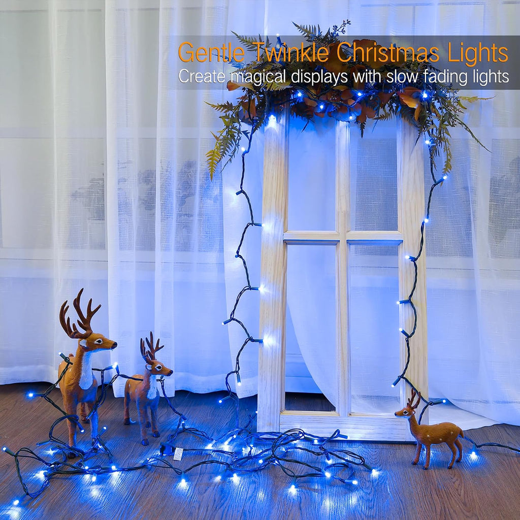 Brizled 5MM Blue Gentle Twinkle Christmas Tree Lights, 100 LED Connectable