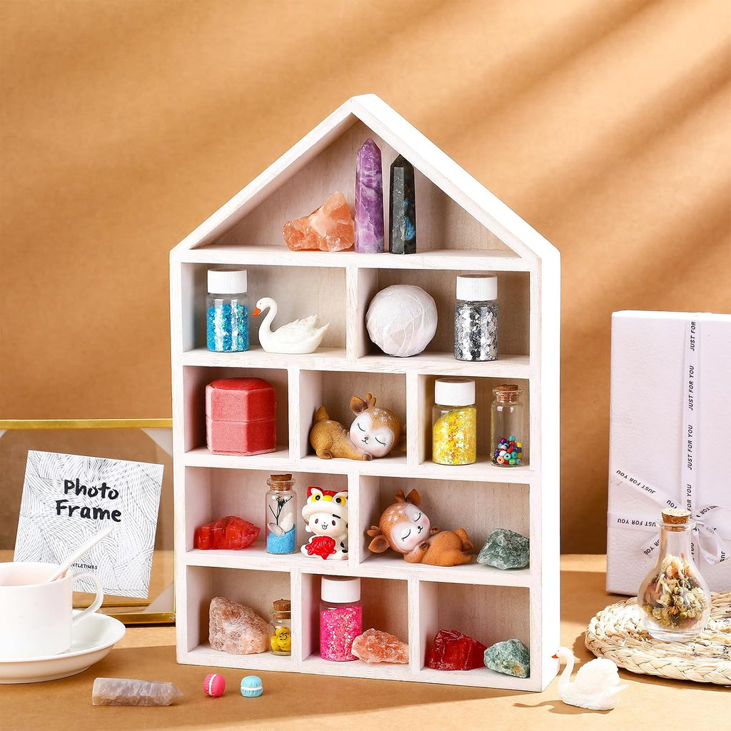 Threehoney Wooden Shadow Cubby Box, Wood, 10x15x2.24'', Classic
