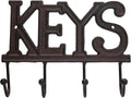 Stephanie Imports Rustic Cast Iron Keys Holder with 4 Key Hooks for Wall Mount (Rustic Bronze)