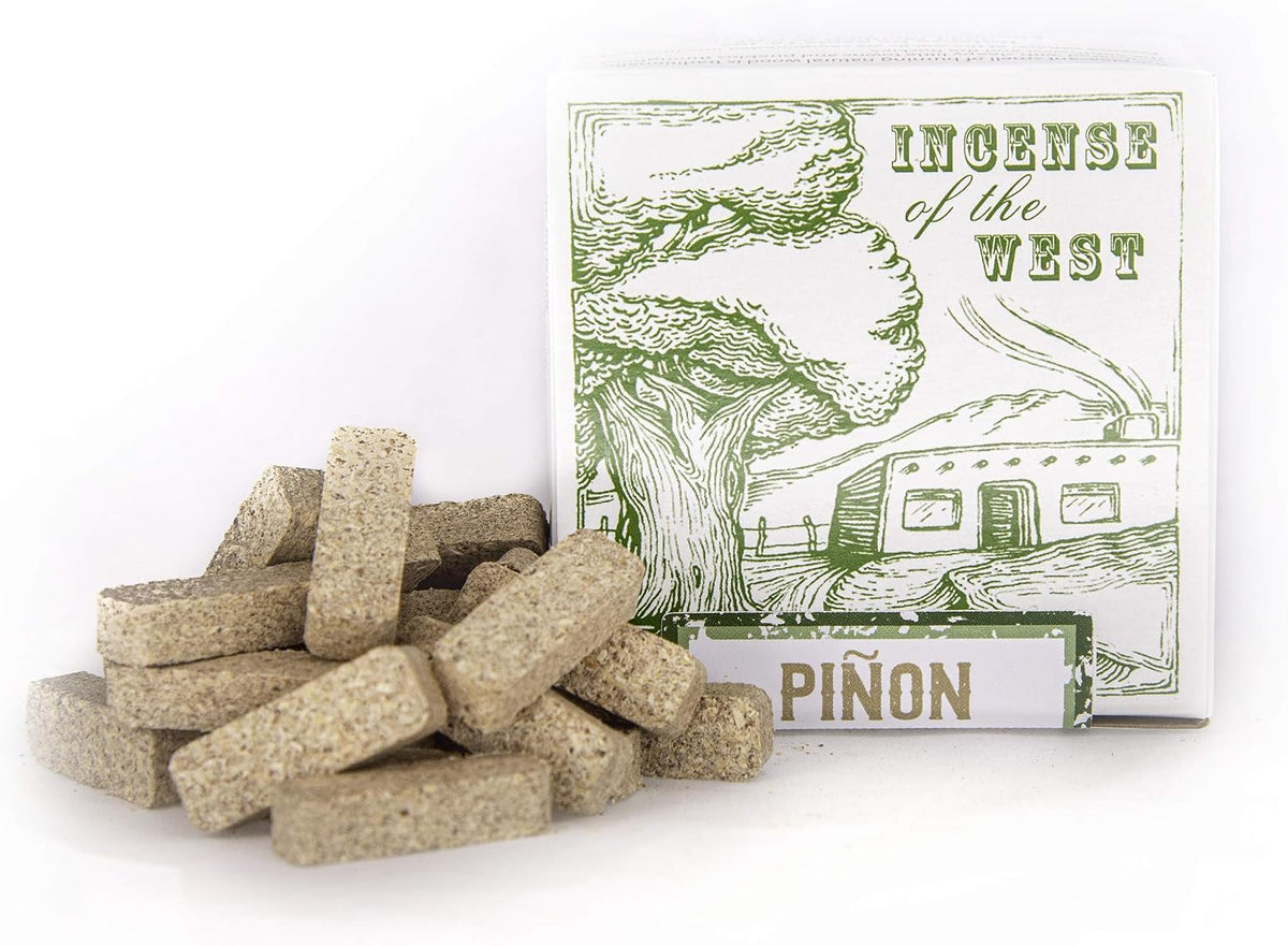 Incienso de Santa Fe - Piñon Natural Wood Incense Bricks Without Holder, 40 Count - Made in the USA (Pack of 3)