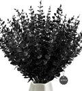 50 Pcs Black Artificial Eucalyptus Stems,Faux Eucalyptus Leaves Branches