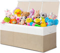INDRESSME 185L Extra Large Toy Storage Box with Lid Collapsible Toy Chest