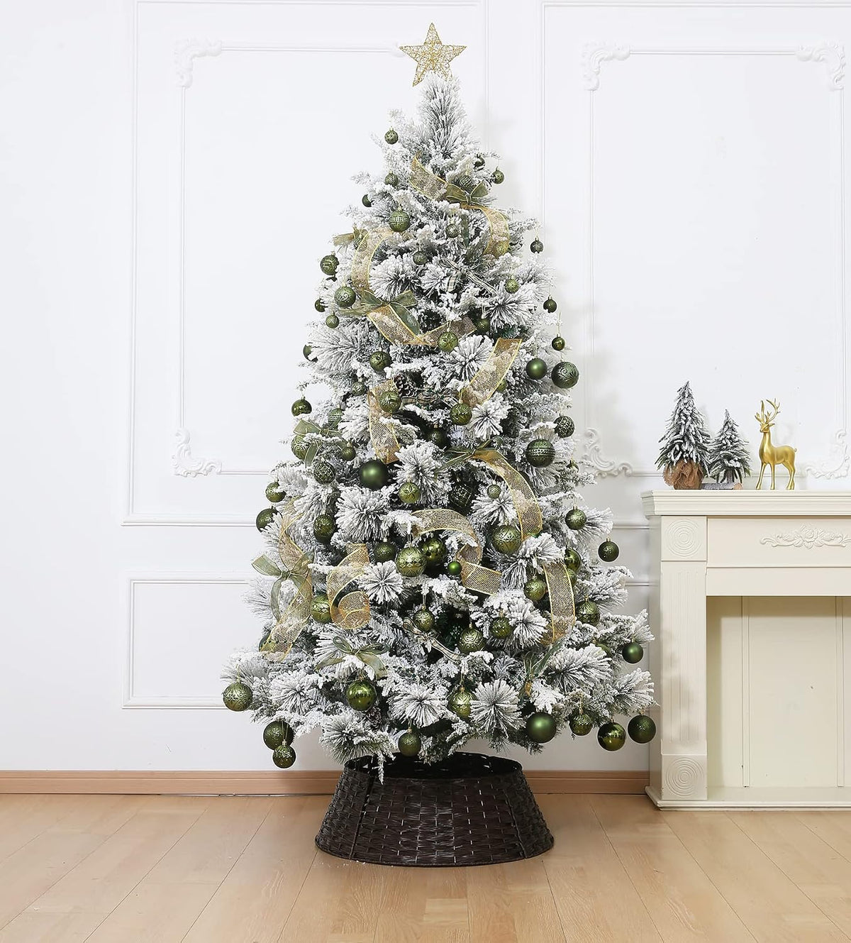 Christmas Ball Ornaments Dark Green Christmas Tree Decorations with Hang Rope-36pcs Shatterproof Christmas Ornaments Set with 6 Styles in 3 Sizes(Small Medium Large)