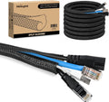 Nilight Cable Sleeve, 10ft-1/2inch Cord Management Sleeves Black Wire Loom