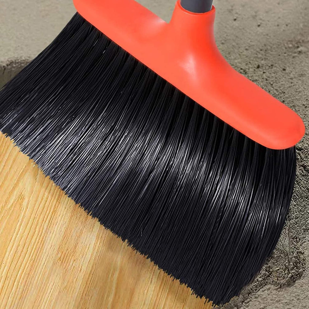 Broom with Dustpan Combo Set, Standing Broom and Dustpan Set Long Handle
