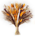 Bpole Fall Dried Flower Bouquet,92Pcs11-13inch Boho Pampas Grass Home Decor