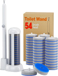 Ctime Disposable Toilet Brushes and Holder Set, 1 Pack with 54 Refills