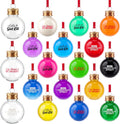 Joiedomi 18 Pcs Mini Christmas Boozeball Ornaments Set, 1.7 oz Clear Plastic Fillable Ball, Ball Ornaments for Christmas Tree Hanging Decorations Indoor, Xmas Party Favors Supplies Presents