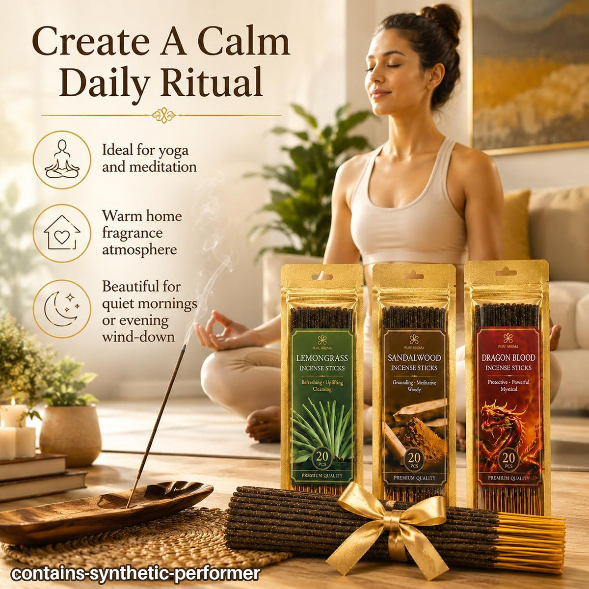 RAINFLOW Incense Sticks 160 Pack, 8 Scents Indian Incense Variety Pack
