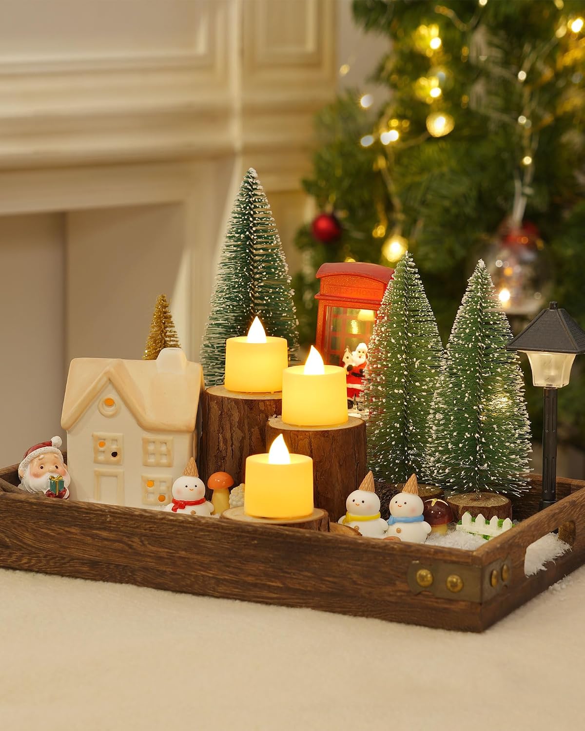 Amagic 50 Pack LED Votive Candles Battery operated, Warm Ivory