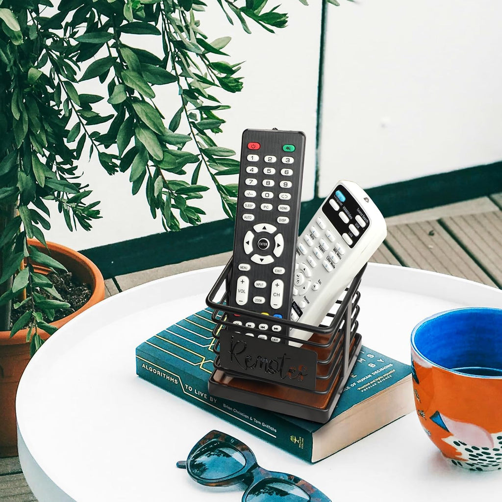 Remote Control Holder, Remote Storage Organizer Caddy (for 2 or 3 Remote Controls),Remote Holder for Table