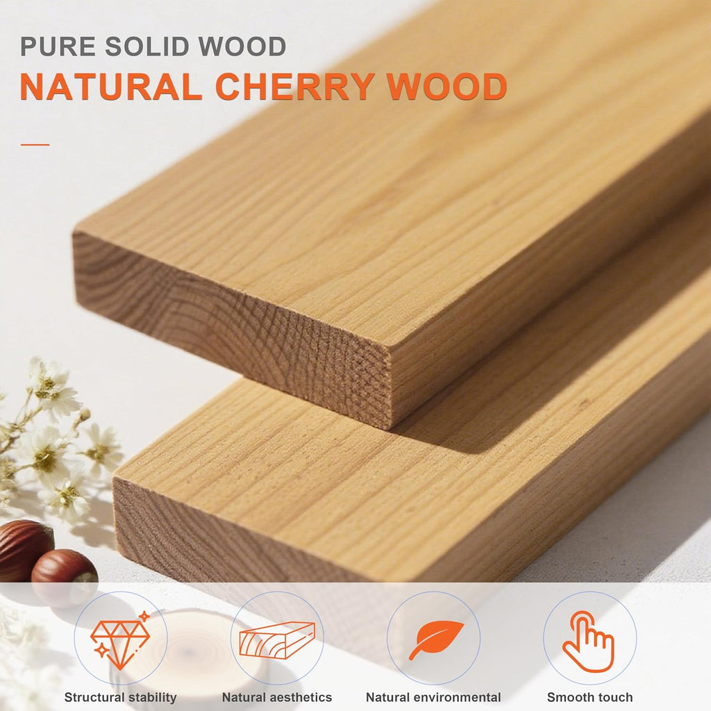 Elitzia Cherry Wood Cable Management Box for Power Strip, Magnetic Lid