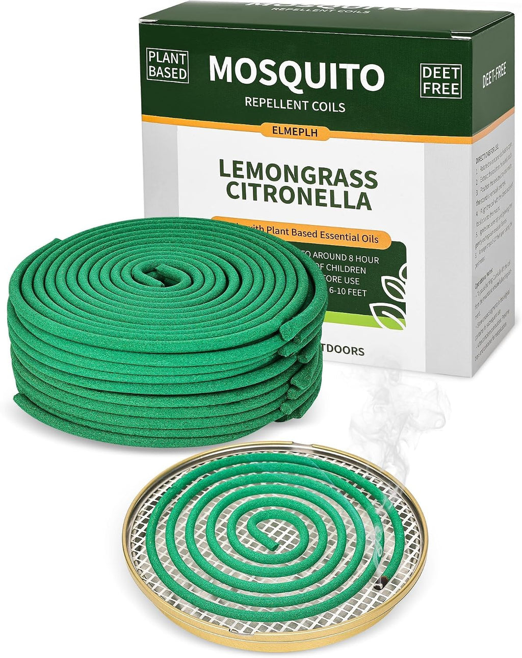 Mosquito Incense Repellent Coils, Citronella Incense Coil Outdoor, 20 Count