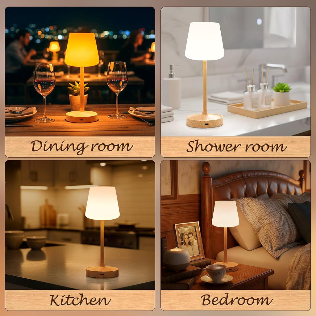 Waterproof Outdoor Table Lamp Rechargeable Cordless Camping Light