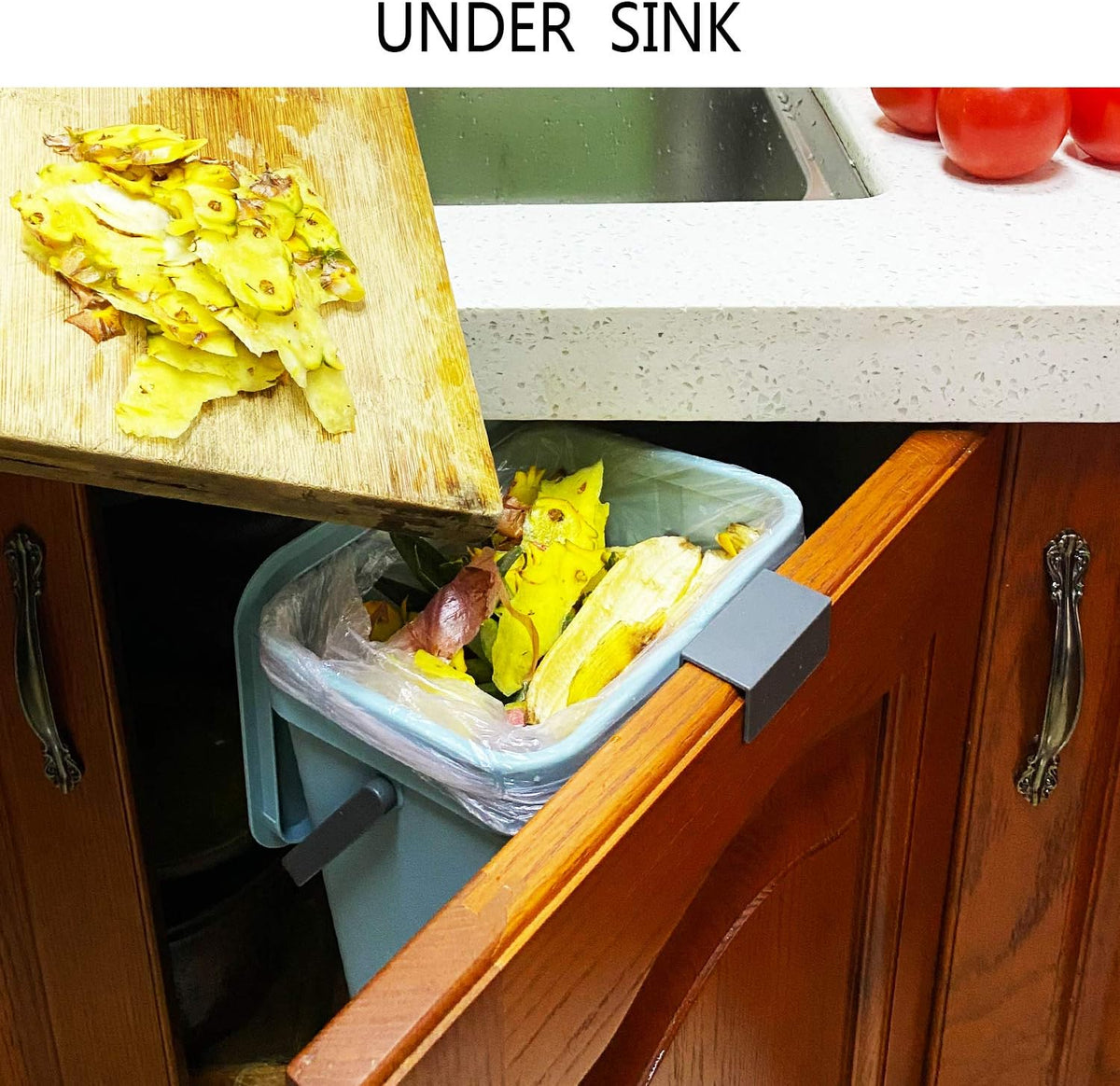 stonespace 1.3 Gal Compost Bin, Hanging Kitchen Trash Can with Sealed Lid