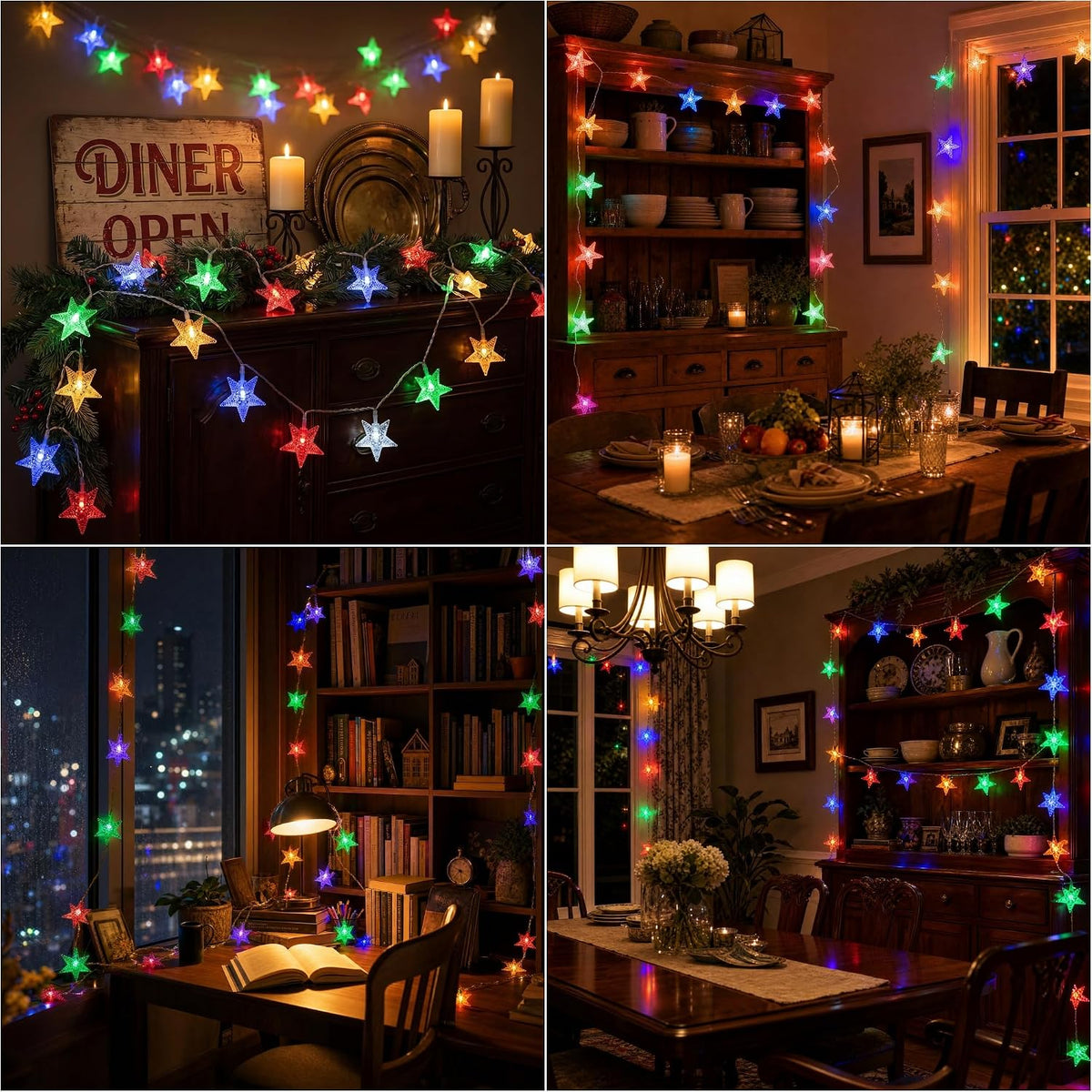 ITICdecor Battery Operated Star Lights 15FT 30LED Multicolor