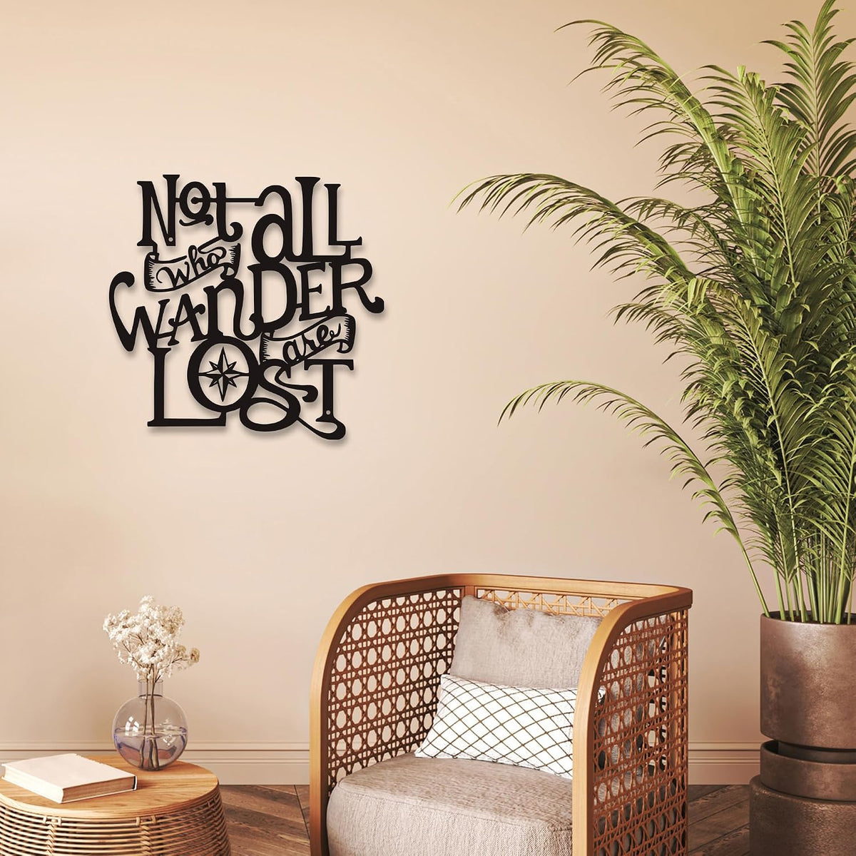 Xedatric"Not All Who Wander Are Lost Metal Wall Art
