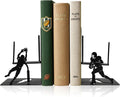 Matte Black Metal Football Bookends – Decorative Sports-Themed Bookends for Boys Room, Man Cave, Office, Game Room, Football Fans, Athlete Gifts, Coach Appreciation, Birthday